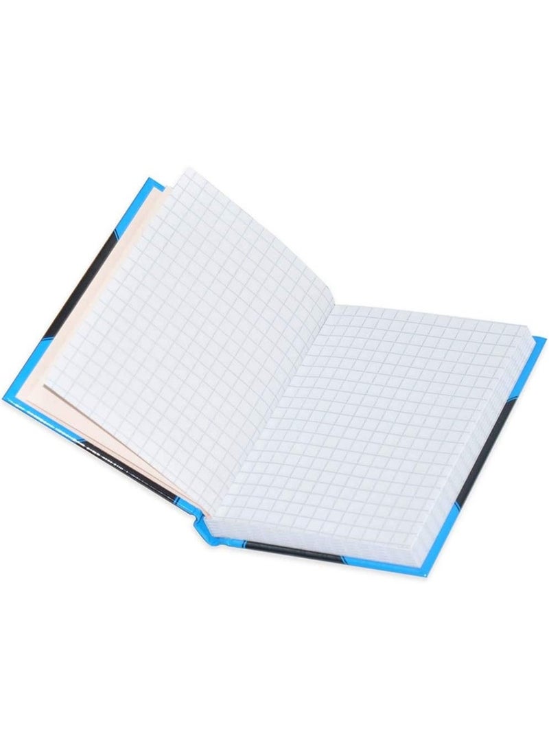 FIS Hard Cover Notebook 2-Quires A7, 5mm Square, Black with colored Corners, Assorted 5-Piece - FSNB5A72QASST - Image 2